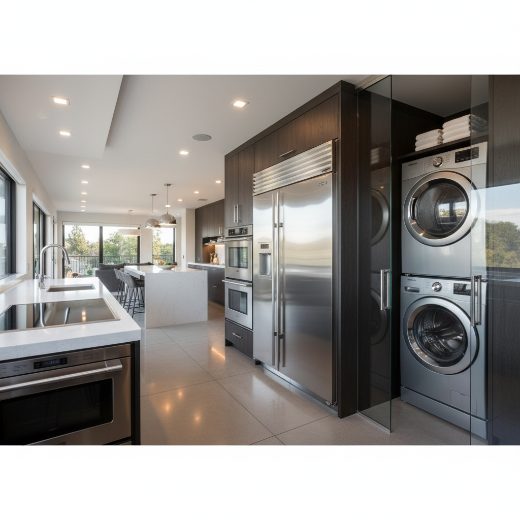 Premium household appliances in a luxury home